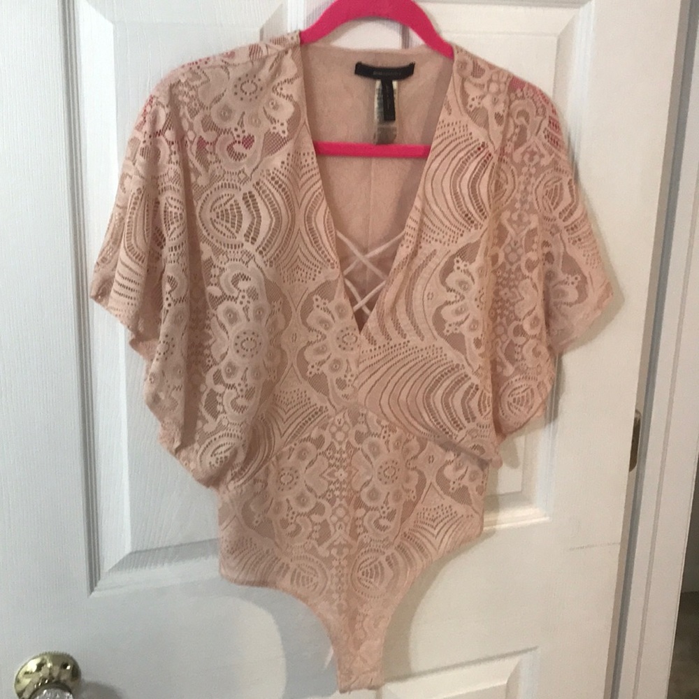 BCBGMAXAZRIA Light Pink Bodysuit Size XXS